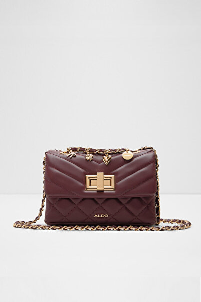 Aldo Alnilamm - Women's Medium Size Burgundy Two-Compartment Crossbody Bag