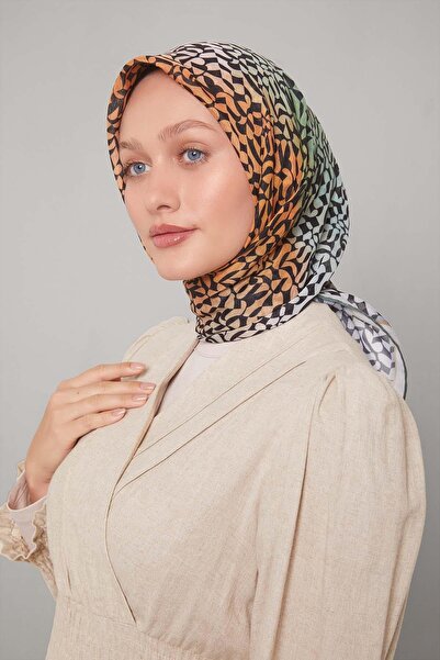 Levidor Μαλακό κασκόλ με μπεζ χρώμα με μοτίβο που αλλάζει