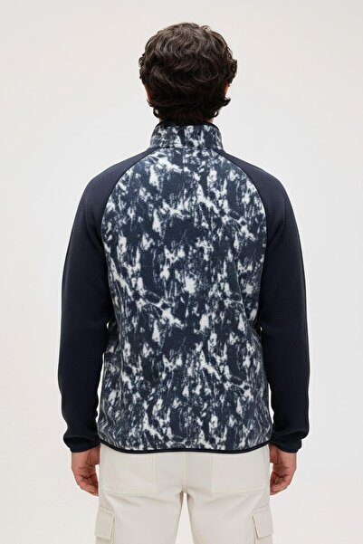 Bad Bear Men's Navy Blue Too Much Half Zip Sweatshirt 25.02.12.037-C07