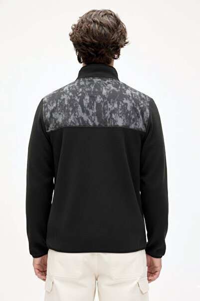 Bad Bear Men's Black Too Much Half Zip Sweatshirt 25.02.12.031-C01