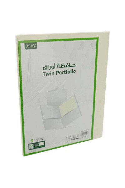 Roco 5 Pieces Twin Portfolio A4 White