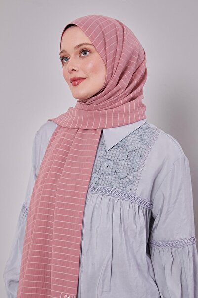 Levidor Pink Striped Cazz Shawl