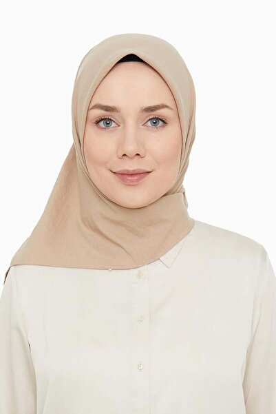 Levidor Κασκόλ τετράγωνο από βαμβάκι καφέ με γάλα