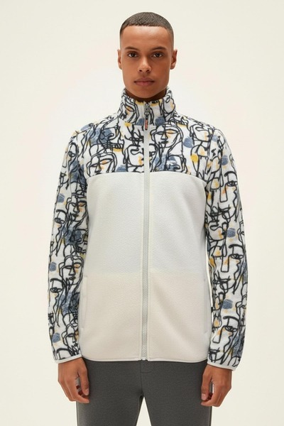 Bad Bear Men's White Face Full Zip Polar Fleece 25.02.12.038-C04