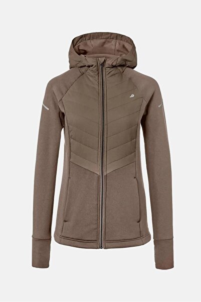 Tchibo Women Hooded Long Sleeve Quilted Thermal Jacket, Brown