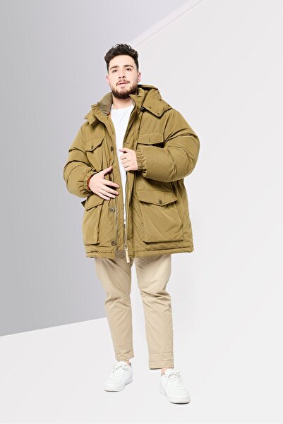 Gant Men Hooded Solid Puffer Jacket, Olive