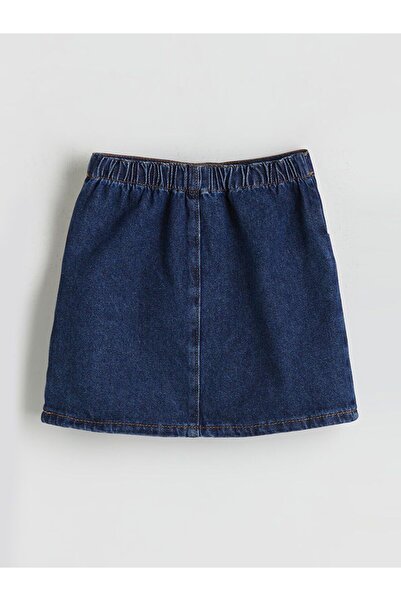 LC Waikiki Lcw Kids Girls' Jean Skirt with Pantyhose