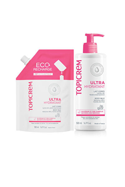 Topicrem Uh Ultra Feuchtigkeitsspendende Milch + Nachfüllpackung 2 Stück
