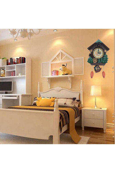 DOMEET Cartoon Cuckoo House Wall Clock The Hour Music Tells The Time
