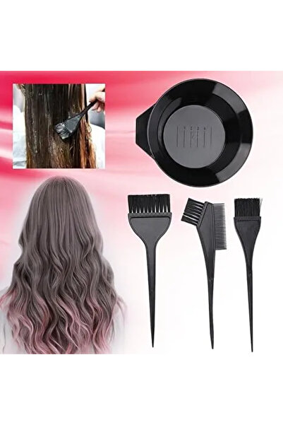 Twinkle Mart Hair Color Brushes 4pc Set with Mixing Bowl & Ear Caps - Dye Tint Tool Kit