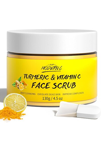 POP MODERN.C مقشر الوجه بفيتامين سي والكركم - كريم تقشير عضوي دقيق