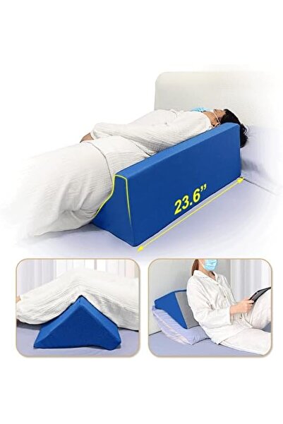 Generic وسادة سرير ميستوكي إسفينية مقاس 23.6 بوصة - دعم طبي مثلث مائل