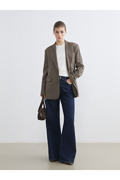 LC Waikiki Peak New Season Houndstooth Pattern Women's Blazer Jacket