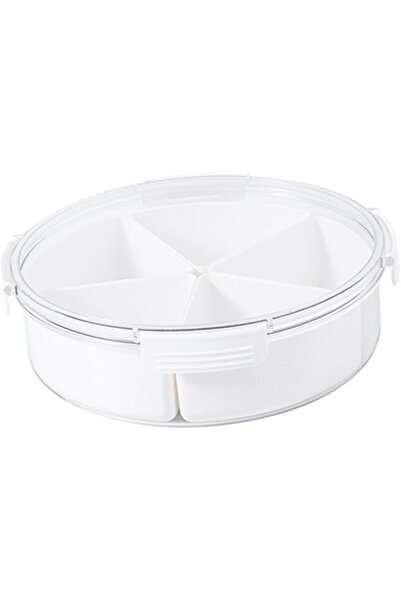 COOYA Compartment Dried Fruit Dish Lid Snack Storage Container for Fruits and Treats for Home Parties and