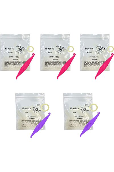 genernic HRASY 3/16 & 1/4 Inch Orthodontic Elastic Rubber Bands, 500 Pack, Medium 3.5oz + 5 Elastic Placers