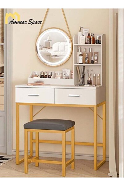 Ammar Space Dressing Table Makeup Table Multifunctional Vanity Desk Bedroom Dresser with Drawer Storage