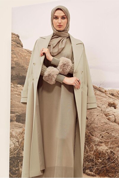 Alvina Fur Detailled Knitwear Dress 45890