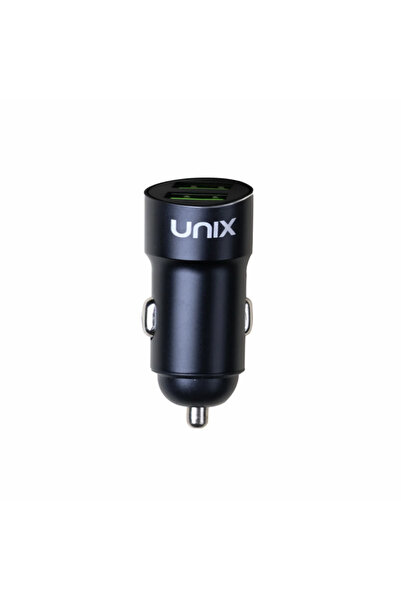 unix International يونكس UX-C55 | قاعدة شحن سريع للسيارة بمنفذي USB بقوة 25 و...