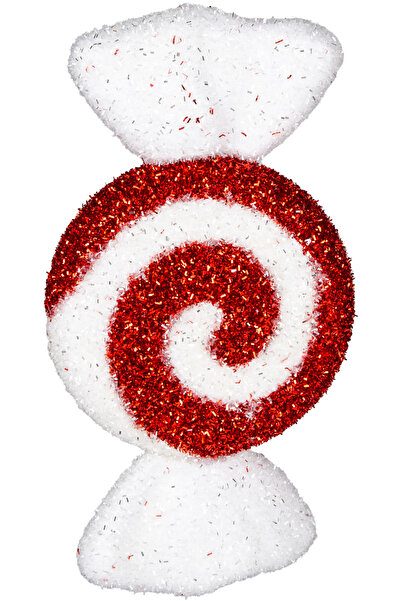Herdekora Christmas Tree Ornament, Candy Figure, Red-White - 12X25 cm