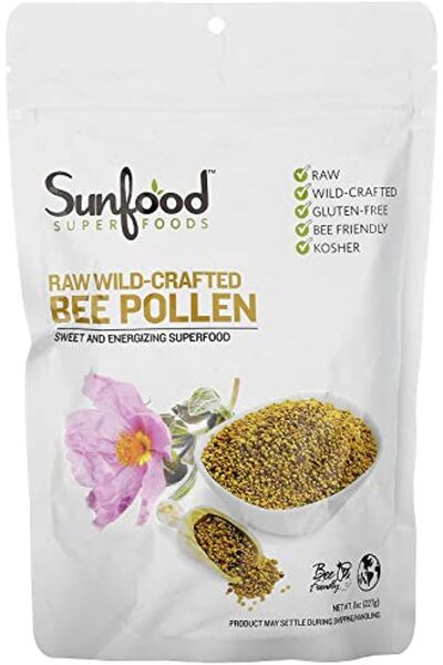 Sunfood Superfoods Sunfood Raw Wild Crafted Spanish Bee Pollen, 227 g
