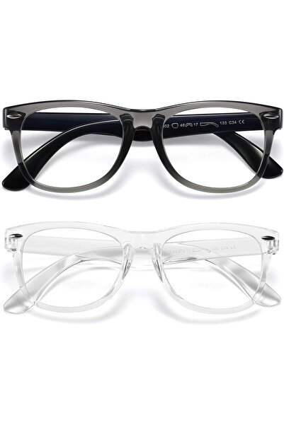 genernic DYLB Kids Blue Light Blocking Glasses 2-Pack (Age 3-10) Transparent ...