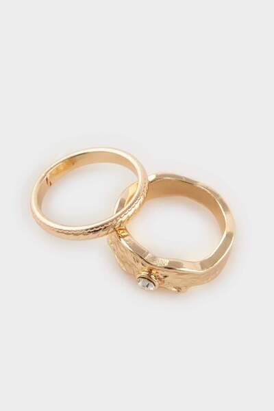 DeFacto Women's 5-Piece Gold Ring F7696Axns