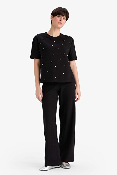 DeFacto Straight Fit Wide Leg Pants G1585Ax25Wn