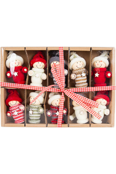 Herdekora Ornament de Crăciun, Figurină tricotată, Culori asortate - Cu stea,...