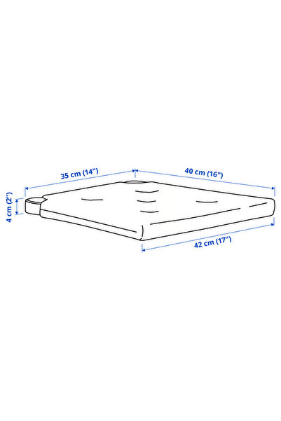 IKEA Justina 35/42x40 Cm Chair Cushion