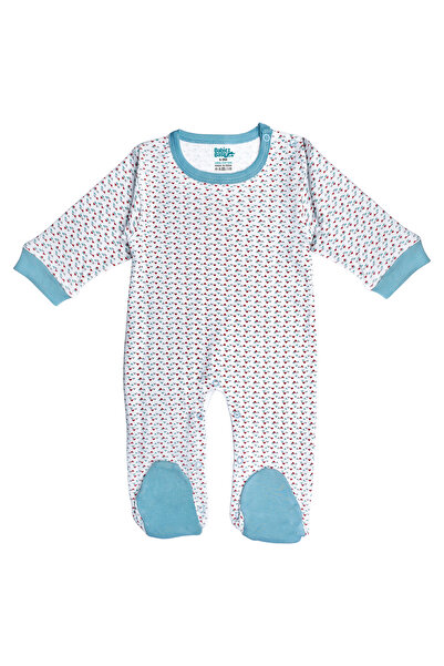Babies Basic 5 piece Sets include Bib, Romper, Mittens, Cap and Sleepsuit, 9-12 Months , Blue