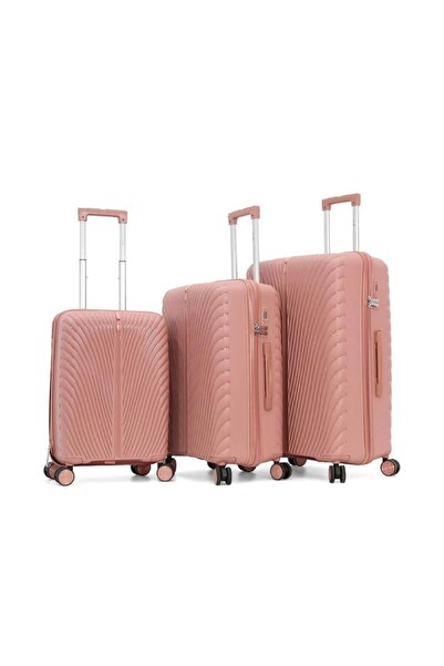 WDA Elegant 3-Piece Hard Shell Luggage Set with Spinner Wheel