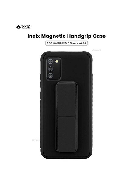 ineix 3-in-1 Magnetic Wrist Strap Hand Grip with Stand Case Cover for Samsung Galaxy A02s