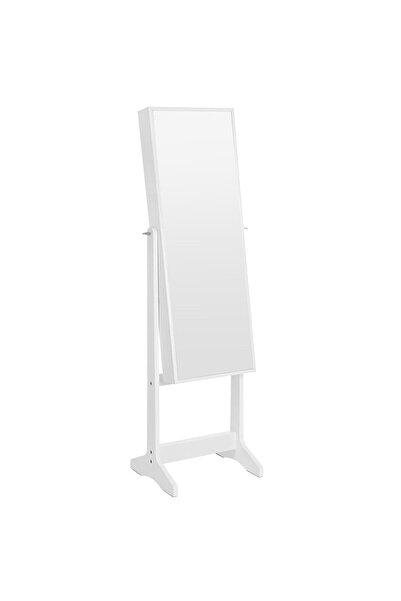 Artool Dulap pentru bijuterii cu oglindă, Artool, MDF, raft interior, alb, 41.1x36.5x151.5 cm