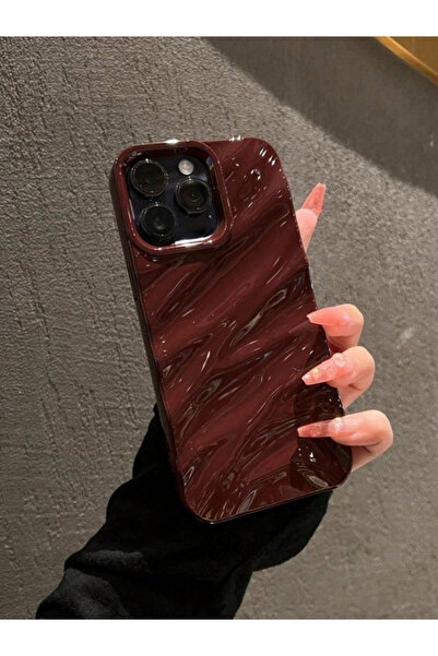 Take Two By Styli Burgundy iPhone Case with Textured Design