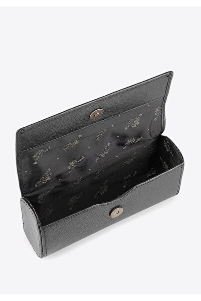 Wittchen Men's Leather Glasses Case, Simple Black, Leather