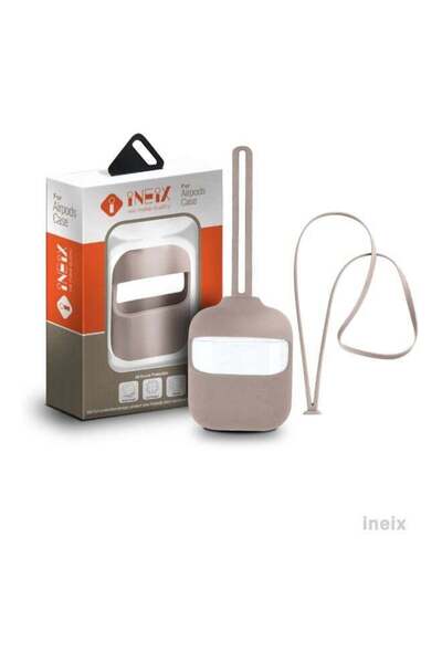 ineix 3-Piece Protective Case With Strap For Apple AirPods Stone