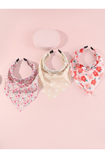Take Two By Styli Set of 3 - Floral Printed Triangle Headscarf