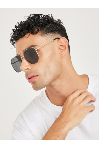 Styli Double Bridge Aviator Sunglasses