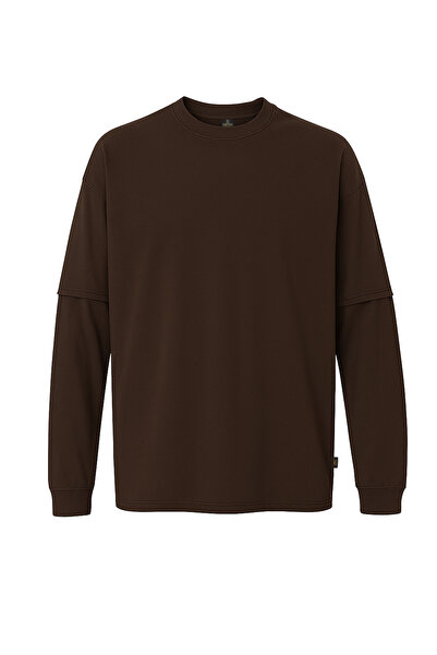Espina Premium Çift Kollu Basic Oversize Tişört