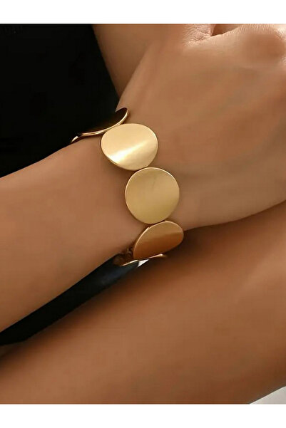 Take Two By Styli Gold Tone Disc Bracelet