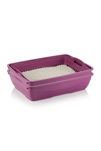 Romingo مرحاض القطط المفتوح مع مصفاة