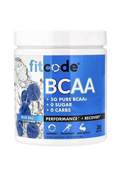 fitcode مسحوق BCAA الأصلي بنكهة التوت الازرق ، 30 حصة، لاستعادة العضلات وترطي...