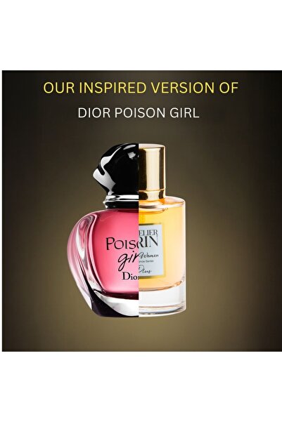 LATELİER ERİN L'Atelier ERIN W166 Eau de Parfum, 50 ml, for women Inspired by Dior P0ison Girl
