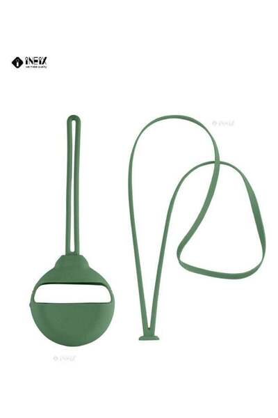 ineix غطاء سيليكون مع حزام لليد والرقبة لسماعات هواوي فري بادز 3 - لون الصنوبر