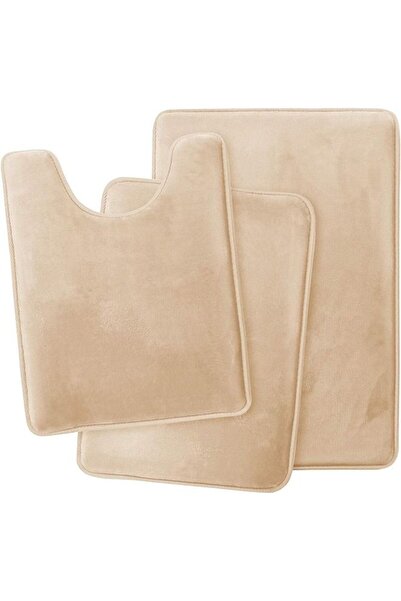 fulina Bathroom Rug Sets, Non-slip Absorbent, Super Soft Memory Foam Bathmat, Machine Washable 3 Pieces
