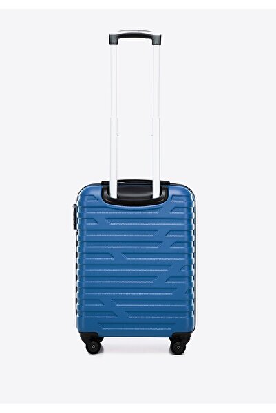 Wittchen Men's Cabin Suitcase made of ABS with a Geometric Pattern, Blue, Blue ABS