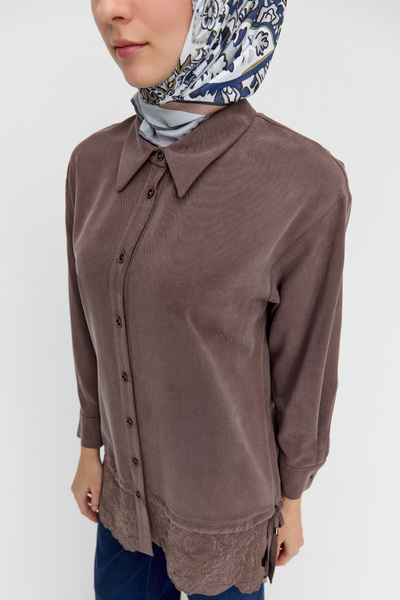 Setrms Nakış Desenli Bağcık Detaylı Tunik