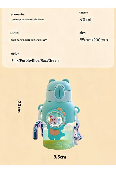 Generic Children's water bottle with a leak-proof straw design, suitable for various beverages.