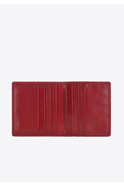 Wittchen Woman Leather Card Case with Coat of Arms, Without Clasp, Red, Leather