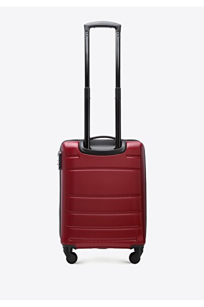 Wittchen Men's ABS cabin suitcase, grooved red, red ABS